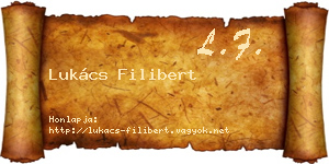 Lukács Filibert névjegykártya