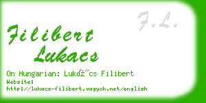 filibert lukacs business card
